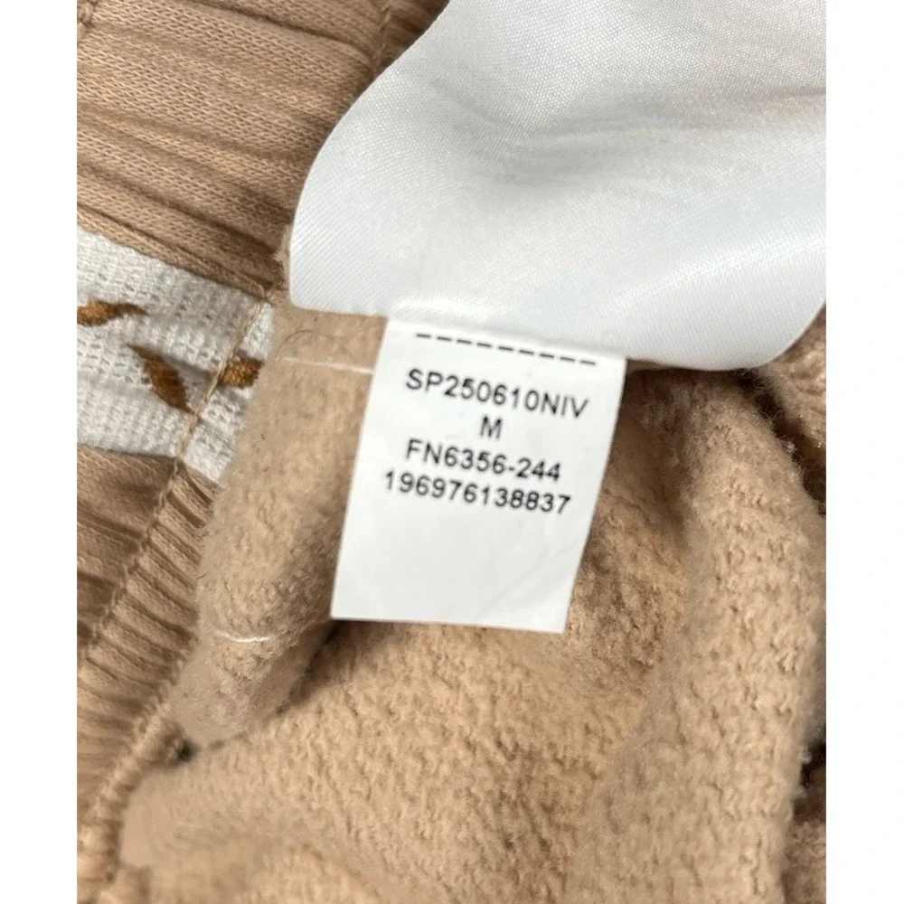 Jordan Flight MVP Fleece Pants Men's M Brown White Stripe Joggers FN6356-244